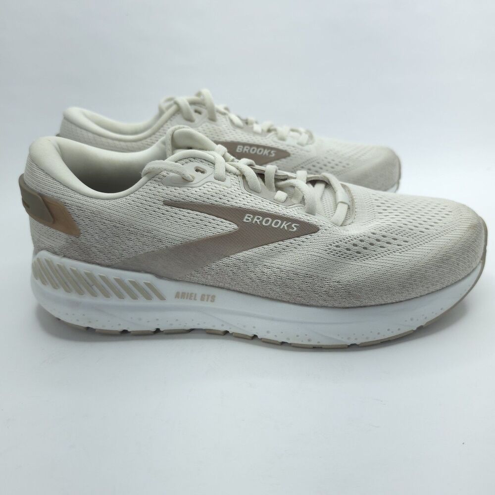 Brooks Ariel GTS 24 Shoes Womens 9.5 D Beige Running Sneakers Road 1204141D135